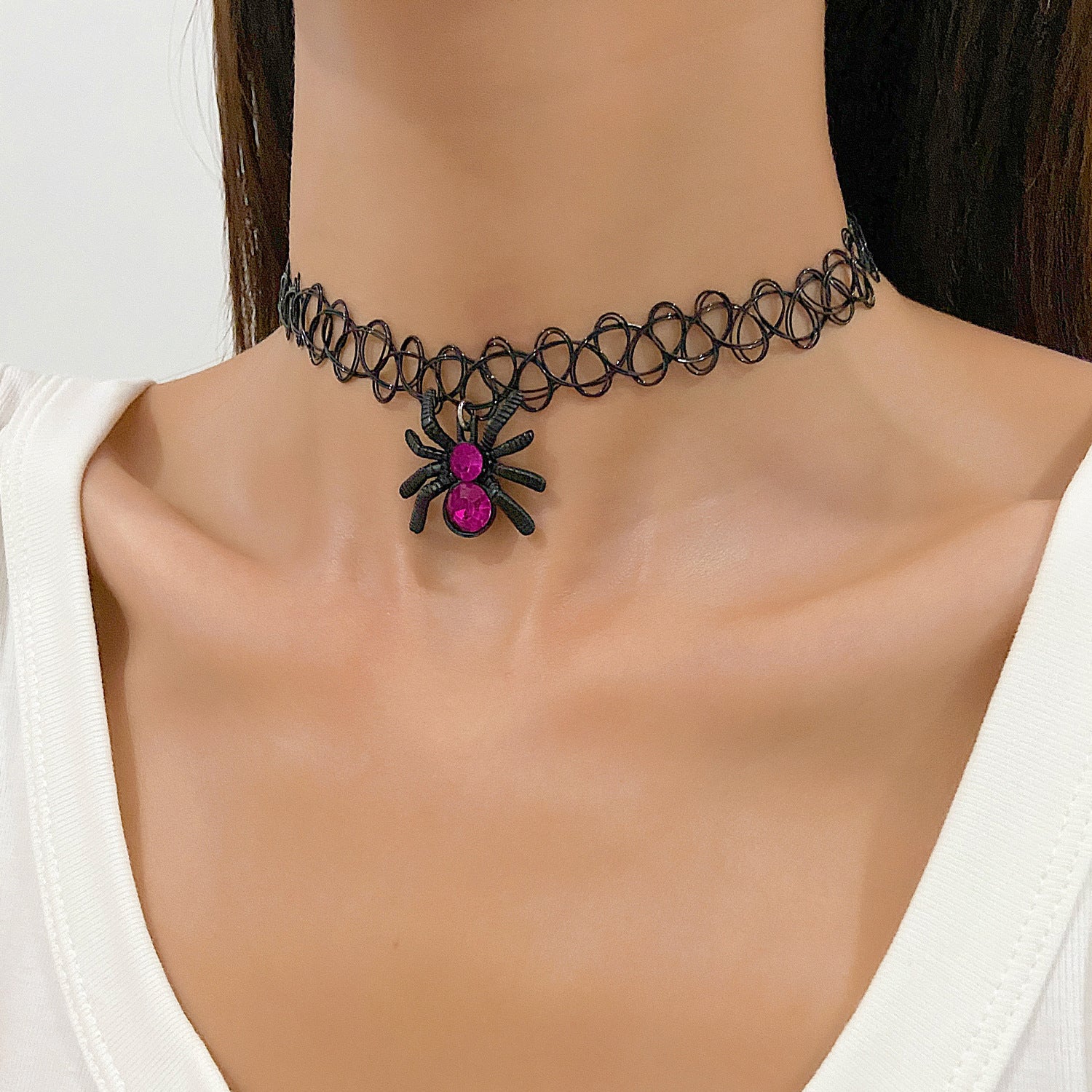 Wholesale Gothic Dark Necklace Distinctive Long  Clavicle Chain  Woolen Chain
